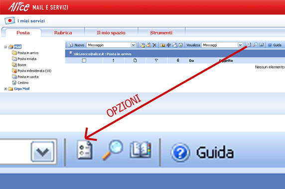 alice inoltro mail