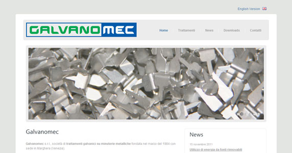 Realizzazione Sito Web Galvanomec Marghera